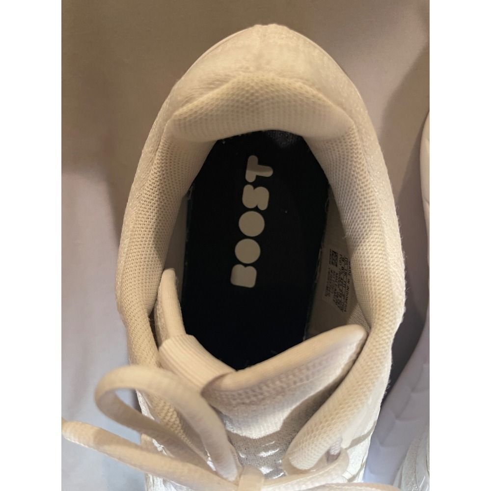 Adidas Kaptir Super Boost Mens Running Shoes Triple White Sneakers FZ2871 Size 9 - Picture 4 of 5
